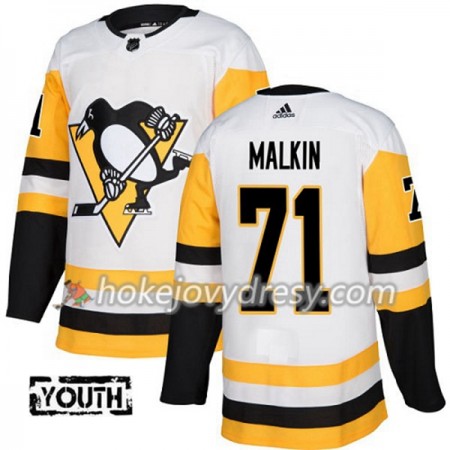 Dětské Hokejový Dres Pittsburgh Penguins Evgeni Malkin 71 Bílá 2017-2018 Adidas Authentic